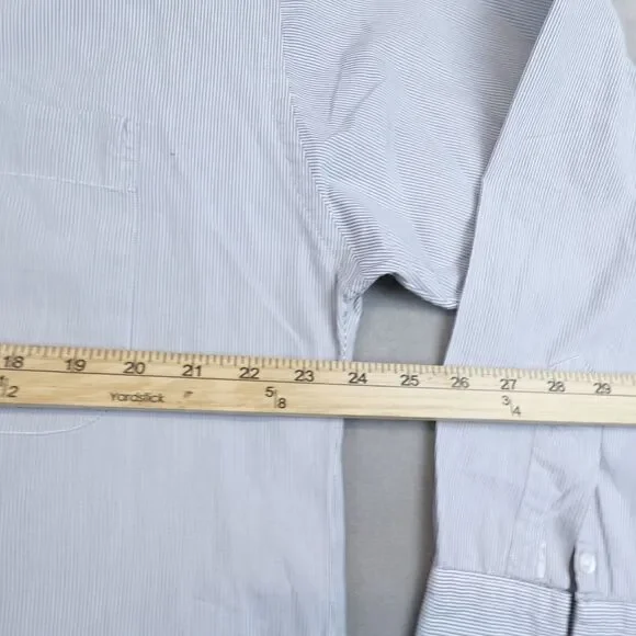 Gitman Bros Shirt Mens 17.5/34 Long Sleeve Button Up Striped - Picture 8 of 9